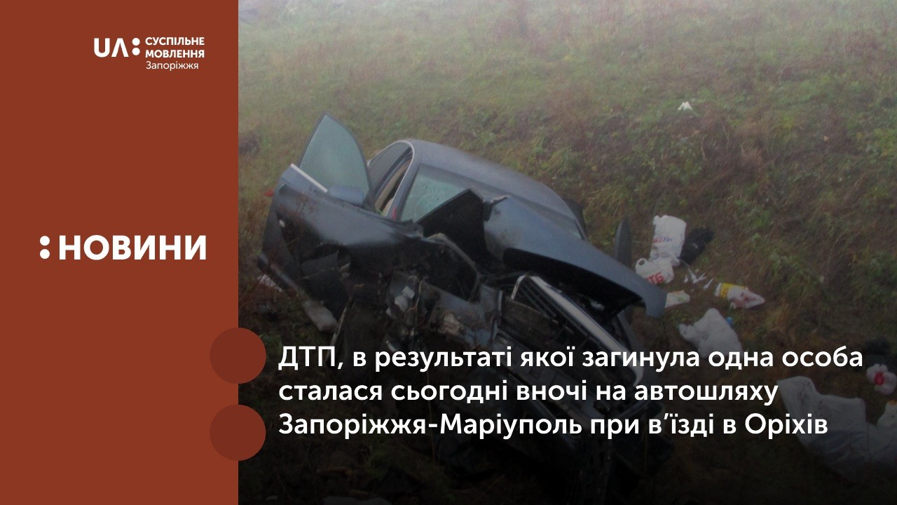 В ДТП на автошляху Запоріжжя-Мариуполь загинув 20-річний хлопець